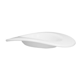 Tasting Plastic Plate Durable SAN "Ellipse" White 10ml (96 Units) 