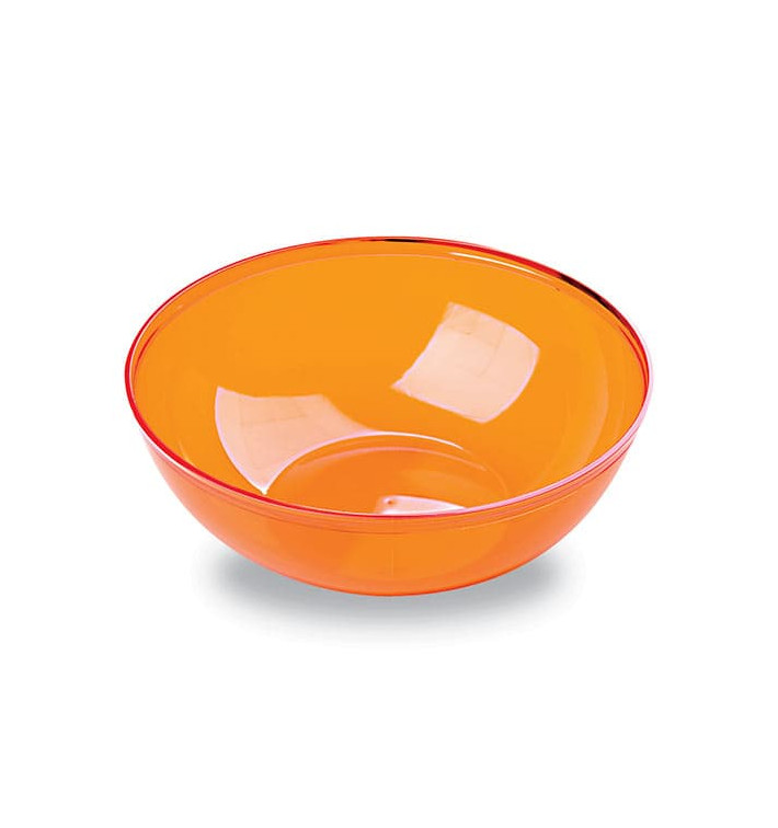 Plastic Bowl PS Crystal Hard Orange 400ml Ø14cm 