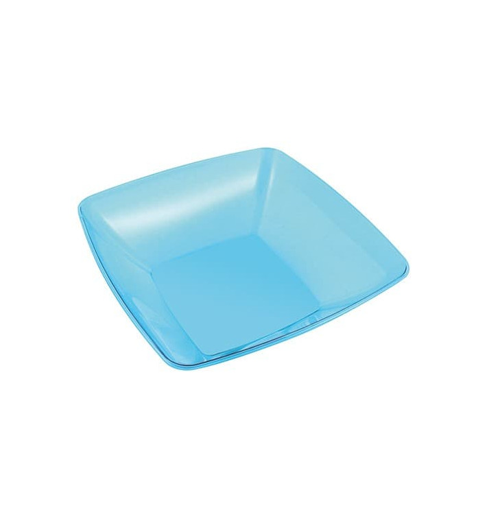 Plastic Bowl PS Crystal Hard Turquoise 480ml 14x14cm 