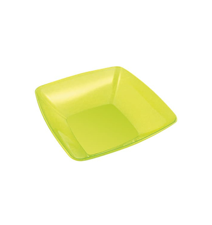 Plastic Bowl PS Crystal Hard Green 480ml 14x14cm 