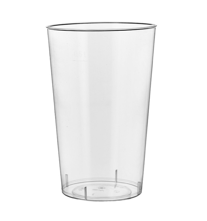 Plastic Cup PS Injection Moulding Clear 500 ml (30 Units)