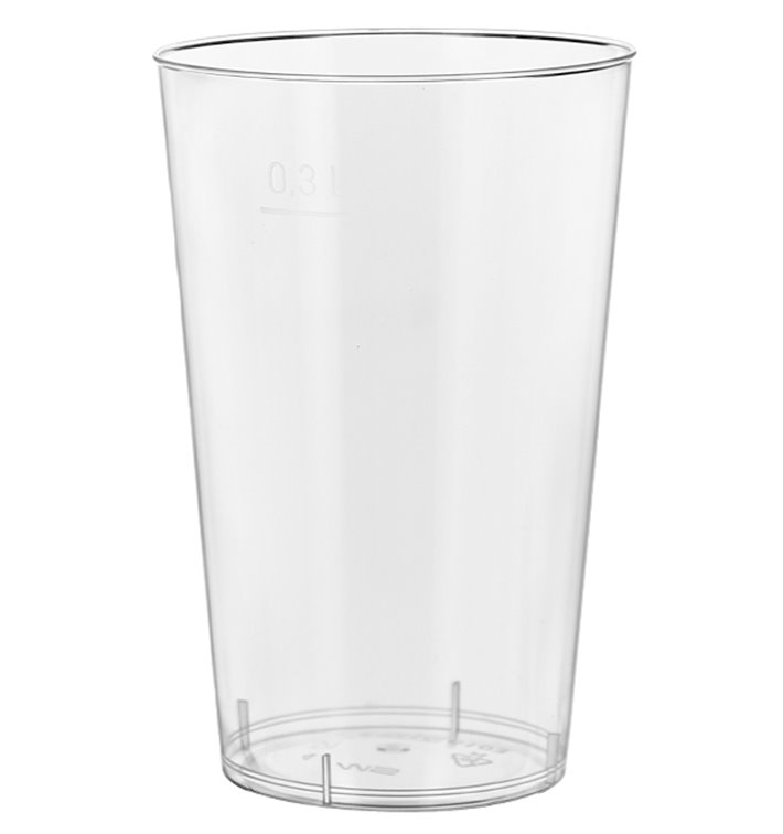 Plastic Cup PS Injection Moulding Clear 300 ml (500 Units)