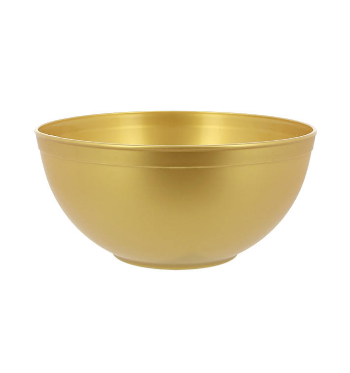 Bowl Reusable Durable PP Mineral Gold 2l Ø20cm (36 Units)