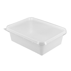 Plastic Container with Lid 15,7x11,2x5,1cm 500ml (600 Units)