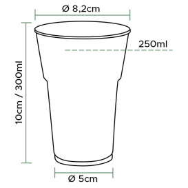 Reusable PS Cup "Diamant" Crystal 300ml Ø8,0cm (400 Units)