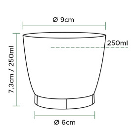 Plastic Cup PS Injection Moulding "Cool Cup PS" 250 ml (750 Units)