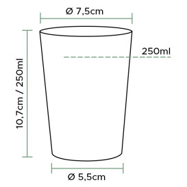 Plastic Cup PS Clear 250 ml (50 Units)