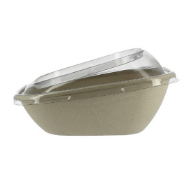 Sugarcane Container with Lid 750ml 19x19x8cm (90 Units)