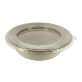 Sugarcane Bowl with Lid 1000ml Ø21x6cm (90 Units)