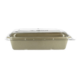 Sugarcane Container with Lid 950ml 23x16x6cm (90 Units)