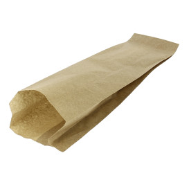 Paper Baguette Bag Grease-Proof Opened Kraft 9+5x32cm (250 Units)  