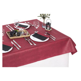 Non-Woven PLUS Tablecloth Burgundy 120x120cm (100 Units) 