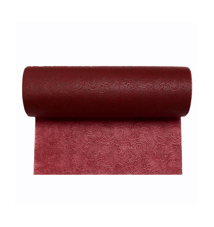 Non-Woven PLUS Tablecloth Roll Burgundy 1,2x50m P40cm (1 Unit) 