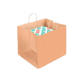 Paper Bag with Handles for Pizza Boxes 80g 37+33x32cm (125 Units)