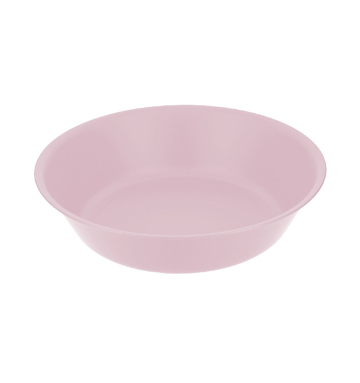 Reusable Plate Durable PP Mineral Pink Ø18cm (6 Units)