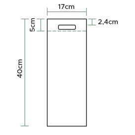 Non-Woven Bag with Die-cut Handles Black 17+10x40cm (200 Units)