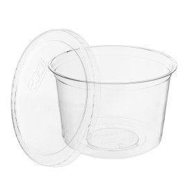 Lid for Tub Deli Container PLA 235,355,470,940ml (500 Units)