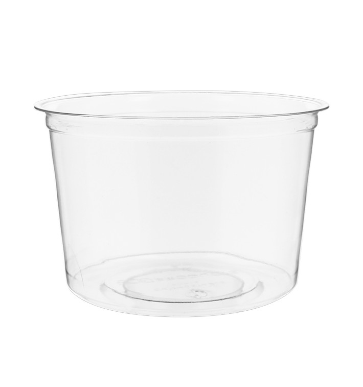 Tub Deli Container PLA Clear Compostable 470ml (500 Units)