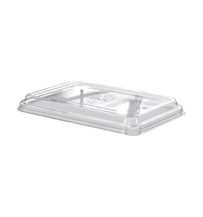 Plastic Lid RPET Clear for Sugarcane Tray Ecologic 355 and 470 ml (400 Units)