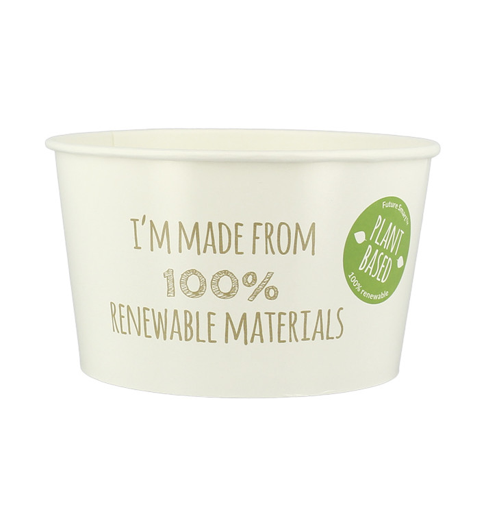 Renewable Paper Salad Bowl White 635ml Ø12,5cm (360 Units)