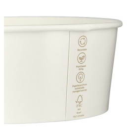 Renewable Paper Salad Bowl White 775ml Ø15cm (45 Units)