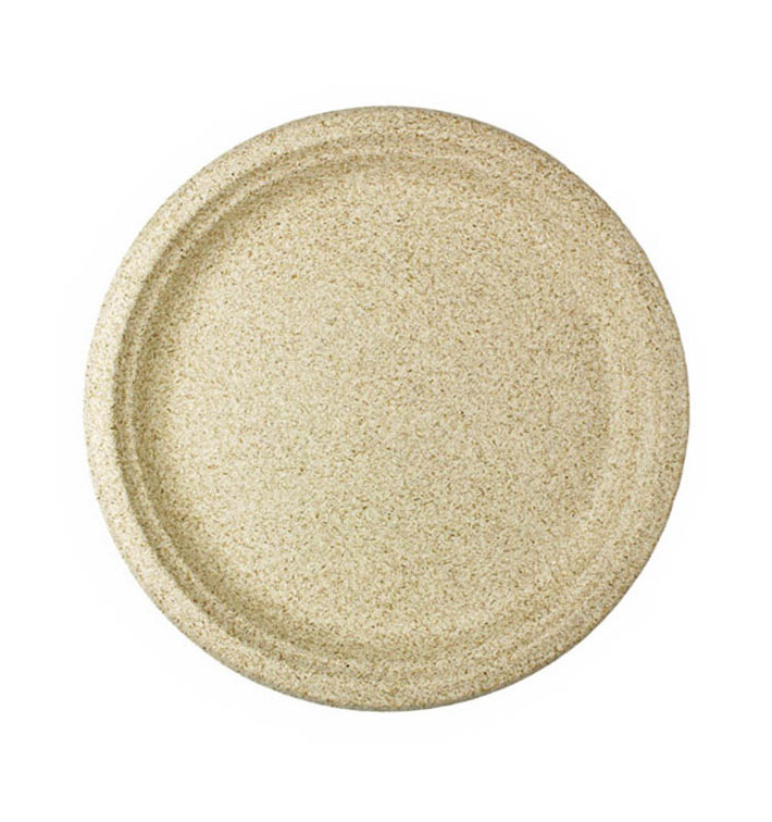 Wheat Straw Plate Natural Ø26 cm (50 Units) 