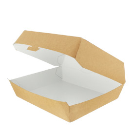 Paper Burger Box Kraft Giant size 23x17,5x8cm (25 Units) 