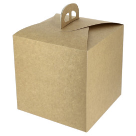 Kraft Carton Panettone Box 500g 18,5x18,5x18,5cm (100 Units) 