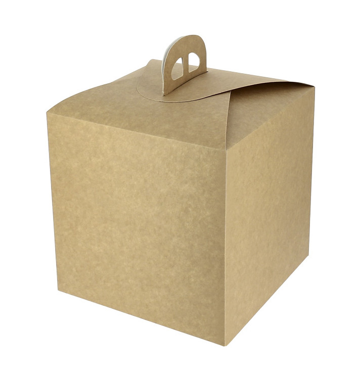 Kraft Carton Panettone Box 500g 18,5x18,5x18,5cm (100 Units) 