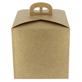 Kraft Carton Panettone Box 500g 18,5x18,5x18,5cm (25 Units) 