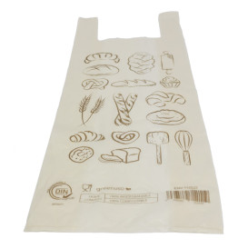 Bread T-shirt Bag Home Compost “Bakery” 30x60cm (100 Units) 