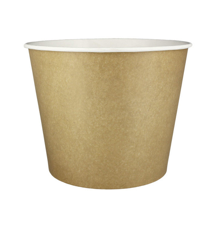 Chicken Bucket 130oz Paper Food Buckets with Lids (215mm) - 125 count, Coffee Shop Supplies, Carry Out Containers