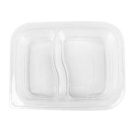 Plastic Deli Container PET Tamper-Evident 2C 200/300ml 18x14x4cm (65 Units)  