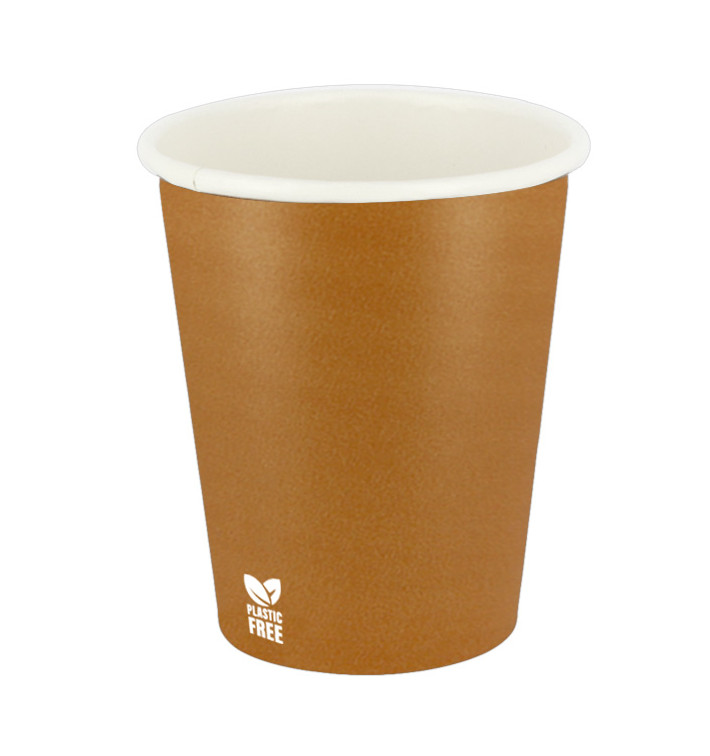 Plastic-Free Paper Cup 7 Oz/210ml "Caramel" Ø7cm (50 Units)