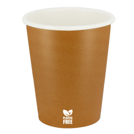 Plastic-Free Paper Cup 7 Oz/210ml "Caramel" Ø7cm (50 Units)