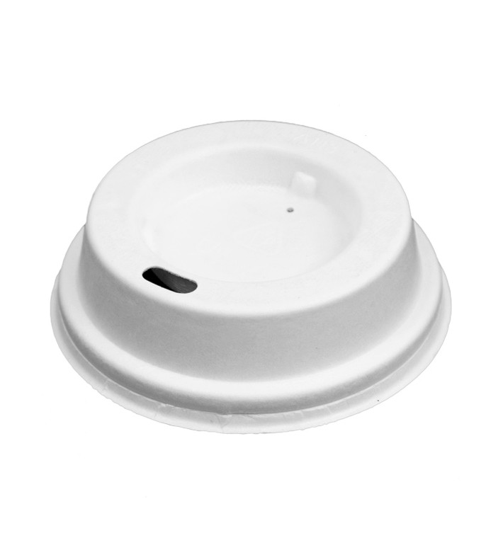 Lid with Hole of Moulded Cellulose Fibre White Ø7,0cm (2.100 Units)