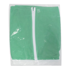 Disposable Plastic Coverall "TST" PP Hood Zipper Size XL Green (1 Unit) 