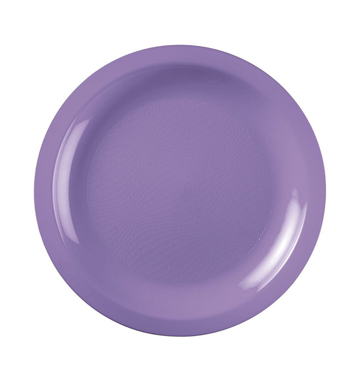 Plastic Plate Flat Lilac "Round" PP Ø18,5 cm (50 Units) 