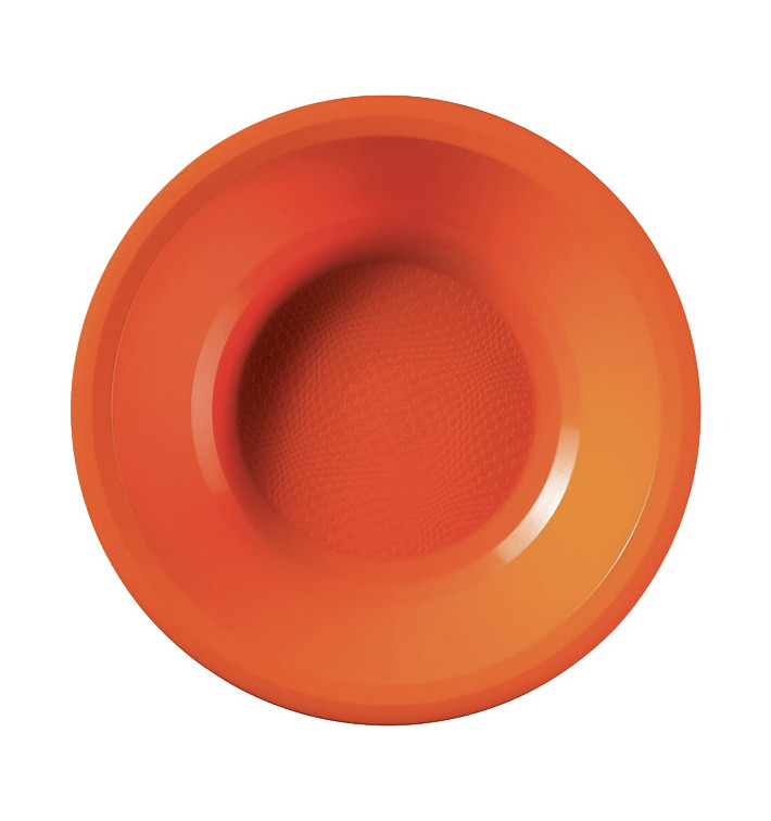 Plastic Plate Deep Orange "Round" PP Ø19,5 cm (600 Units)