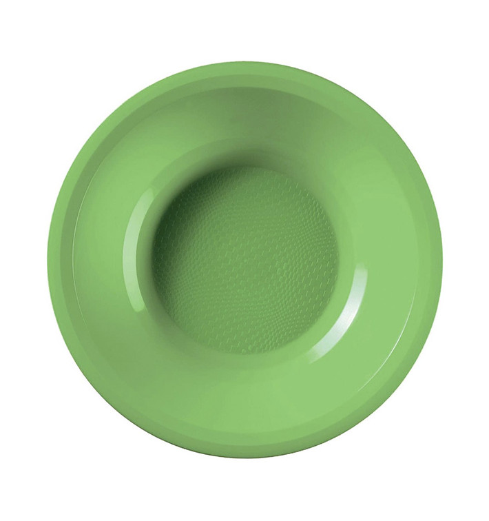 Plastic Plate Deep Lime Green "Round" PP Ø19,5 cm (50 Units) 