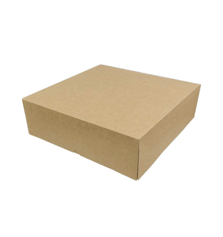 Kraft Carton Box with flip-top front 28x28+10cm (100 Units)