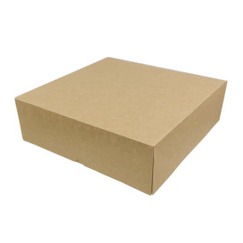 Kraft Carton Box with flip-top front 32x32+10cm (100 Units)