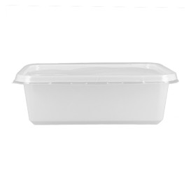 Plastic Container with Lid 15,7x11,2x5,1cm 500ml (600 Units)