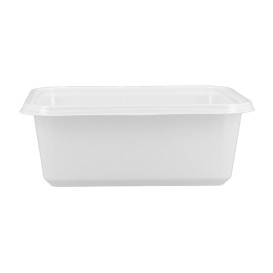 Plastic Container White 12,7x9,1x4,2cm 300ml (100 Units)