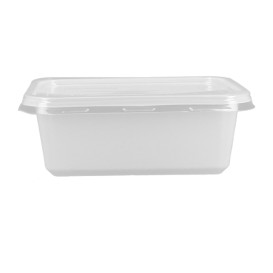 Container with Plastic Lid Clear 12,7x9,1x4,2cm (1.000 Units)  