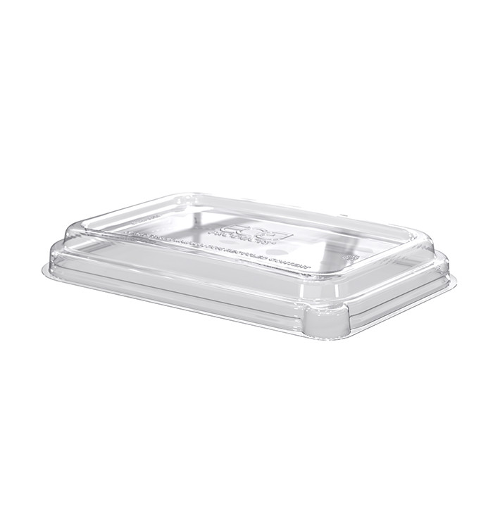 Plastic Lid RPET Clear for Sugarcane Tray Ecologic 710 and 940 ml (50 Units) 