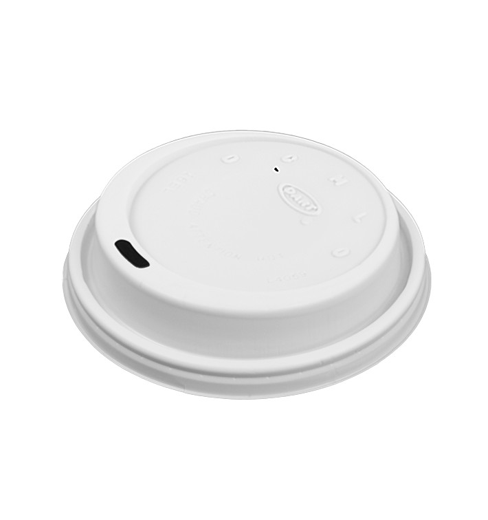 Plastic Lid PS "Cappuccino" White Ø9,4cm (1000 Units)