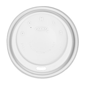 Plastic Lid PS "Cappuccino" White Ø9,4cm (1000 Units)