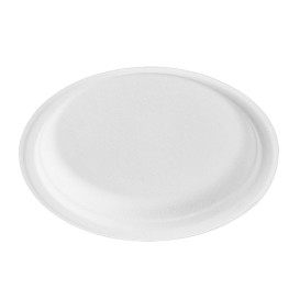 Sugarcane Plate Bagasse White Ø23 cm (500 Units)