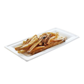 Sugarcane Tray Bagasse White 25,5x12,7 cm (50 Units) 